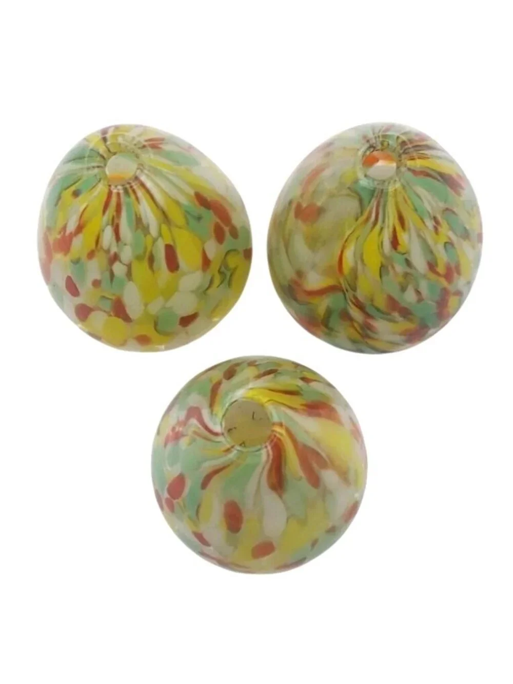 Pearlessence Hand Blown Confetti Tear Drop Art Glass Reed Diffuser Set Of 3